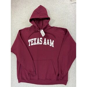 NWT‎ Texas A&M Aggies Screened Logo Campus Hoodie Sweatshirt (Men's 2XL) Maroon